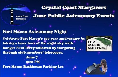 Crystal Coast Stargazers -  Fort Macon Astronomy Night