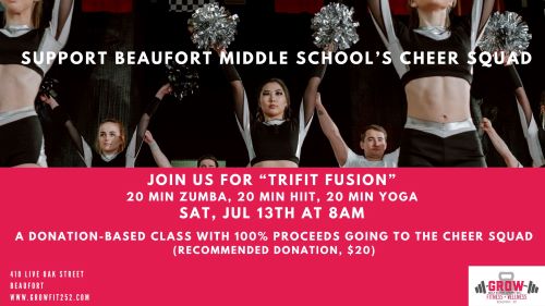 Trifit Fusion: Beaufort Middle School Cheer Squad Fundraiser