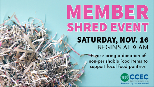 Carteret-Craven Electric Co-op Member Shred Event