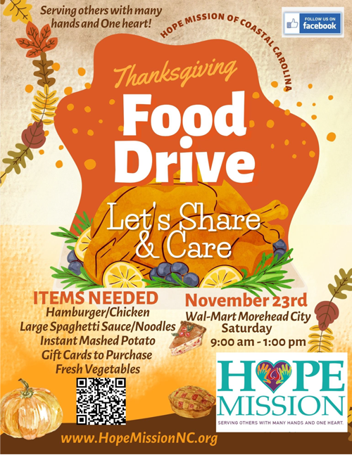 HOPE MISSION FOOD DRIVE